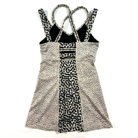 Lululemon Happy Strappy Tank Ace Spot Grain Black Dottie Dash Grain Black - Picture 2 of 6